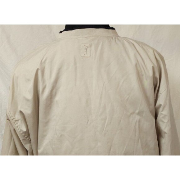 PGA Tour Men's XL Beige Golf Pullover Long Sleeve V Neck Windbreaker Jacket - Picture 10 of 12